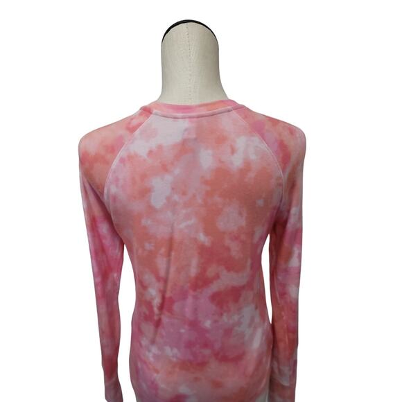 Athleta Mindset Printed Crewneck Pullover Sweatshirt Pink Tie Dye Size XS - Picture 11 of 11
